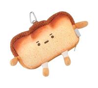 Toast Coin Purse, Cute Plush Toast Zipper Wallet Change Holder, Durabled Design, Small Cash Bag Keychain for Women, Girls, Kids, Travel, School, Backpack Accessory, Shopping, multicolor, Siehe
