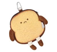 Toast Coin Purse, Cute Plush Toast Zipper Wallet Change Holder, Durabled Design, Small Cash Bag Keychain for Women, Girls, Kids, Travel, School, Backpack Accessory, Shopping, multicolor, Siehe