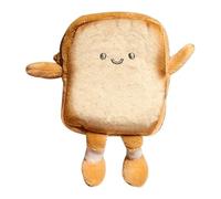 Toast Coin Purse - Mini Bread Wallet, Card Holder, Earphone Case Coin Organizer | Keychain Bag Accessory Change Money Keys Travel Storage Portable Gift Unique Fun Creative Stylish
