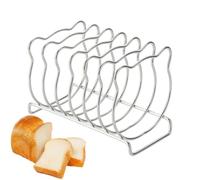 Toast Holder - 6-Slot Bear Shaped Stainless Steel Bread Stand | Cute Bear Design Rack with 6-Slot Storage, Kitchen Accessory for Air Fryer, Oven, Toaster, and Breakfast Table