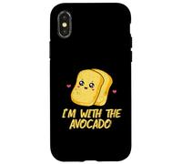 Toast I'm with The Avocado Bread Slice Disfraz de Tostada de Aguacate Carcasa para iPhone X/XS