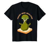 Toast Nueva Zelanda, Kiwi Bird Camiseta, Niños, Negro, 6 años
