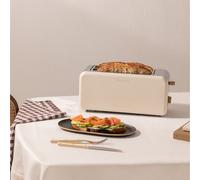 TOAST RETRO - Tostadora Para Rebanadas Anchas Blanco Roto