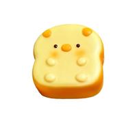 Toast Stress Toy, Food Shape 3.54 Inch Slow Rising Squeeze Fidget, Calming Pinch Gadget with Grip, Stylish Office Accessory with Style Finish, Home Accessories for Kids Teens Adults Work Study Travel
