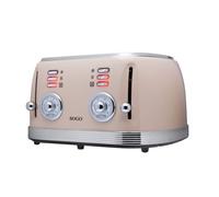 Sogo Retro Vintage acero INOX y esmalte (Beige, Tostadora 1500W)