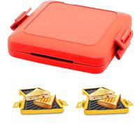 Toastie Maker para microondas, tostadora para microondas, queso a la parrilla que ahorra tiempo rápido, tostadora con correas de silicona ajustables, tostadora de prensa para microondas (naranja)