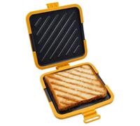 Toastie para microondas Sandwichera Prensa para sándwiches antiadherente Apta para lavavajillas y horno Tostadora para microondas Sin electricidad COCINA..