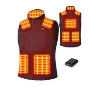 Toastiv Chaleco Calefactable Hombre con 18400mAh 7.4V， Forro Polar, 8 Zonas Calefactoras, Lavable, Chaleco Eléctrico Para Uso Diario y al Aire Libre