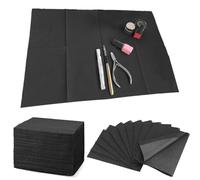 TOATELU 125 Baberos Dentales Negros, 45 x 33 cm, Impermeables para Mesa de Tatuaje, Almohadilla Limpia, Clínica Dental, Estación de Tatuaje y Salón de Belleza