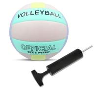 TOATELU Balón de voleibol de playa tamaño oficial 5: pelotas de voleibol blandas con bomba de pelota, voleibol deportivo, entrenamiento deportivo, juego de arena para exteriores e interiores, para