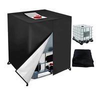 TOATELU IBC - Cubierta para depósito de depósito, tela Oxford 420D, impermeable, resistente al polvo, protección UV, IBC con cremallera, cubierta protectora para depósito de agua de lluvia de 1000 L
