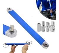 TOATELU Llave de Extensión Pro Zero Offset Con Adaptador de Accionamiento de 1/2", 1/4" y 3/8" - Multifunción Para Reparación de Coches y Casas