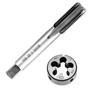 TOATELU Machos y Troqueles Juego: Troquel de Corte y Corte de Roscas Métrico M16 x 1,5, Cortador de Roscas, Troquel de Roscado HSS M16, Troquel de Rosca Externa Métrica