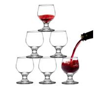 TOATELU SET 6 mini vasos de brandy, Vasos de chupito de 100 ml, Copas de coñac para Whiteland, copas de vino cordiales, copa de whisky/lobby vaso de vino/copa de vino Xueli