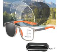 ToatlHeal Gafas de presbicia bifocales progresivas fotocromáticas Inteligentes Deportivas, Gafas de Lectura con cromoscopio Inteligente (+1.00,Orange)