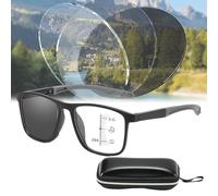 ToatlHeal Gafas de presbicia bifocales progresivas fotocromáticas Inteligentes Deportivas, Gafas de Lectura con cromoscopio Inteligente (+2.50,Black)