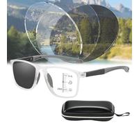 ToatlHeal Gafas de presbicia bifocales progresivas fotocromáticas Inteligentes Deportivas, Gafas de Lectura con cromoscopio Inteligente (+4.00,Transparent)