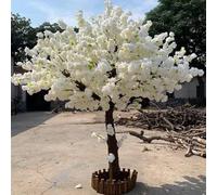 ToayNia Árboles de Cerezo Artificiales Blancos Hechos a Mano, Enredaderas de Seda Falsas, decoración de Plantas Artificiales para Interiores, Exteriores, hogares, oficinas, Fiestas y Bodas 1.5x1.5m