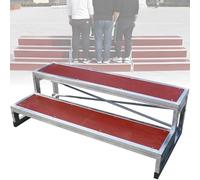 ToayNia Escalera de Plataforma para Coro, escalón de podio para premios fotográficos grupales de Canto Antideslizante Comercial, Plataforma para coros, escalones de Escenario móviles 2layer