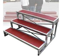 ToayNia Escalera de Plataforma para Coro, escalón de podio para premios fotográficos grupales de Canto Antideslizante Comercial, Plataforma para coros, escalones de Escenario móviles 3layer