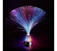 Tobar - lámpara de noche en la fibra óptica, azul hielo, ca. 33 cm