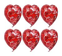 TOBBOMEY 10 Globos de Aluminio Rojo Forma de Corazón de 18 Pulgadas Decoración para Bodas y Fiestas Globos Decorativos para Interiores y Exteriores Ideales para San Valentín y