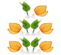 TOBBOMEY 10 Unidades Betta Resting Leaf Bed Artificial Aquarium Leaf Pad For Breeding and Spawning Fish Resting Spot Low Maintenance Betta Fish Supplies Realistic Aquatic Habitat Decor