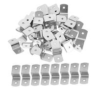 TOBBOMEY 100 Piezas Sujetadores Z para Mesas Clips de Fijación de Marcos de Fotos Conectores para Superficies de Trabajo y Estanterías