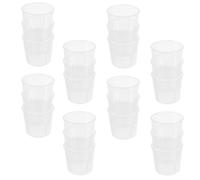 TOBBOMEY 100 Tazas Medidoras Reutilizables y Lavables para Reptiles, Vasos de Comida y Agua para Geckos y Lagartos, Recipientes Prácticos Escala para Alimentación Precisa de Mascotas