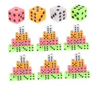 TOBBOMEY 100piezas Dados De Colores Brillantes De Dados Mini De Seis Caras para Mesa Manualidades y Aprendizaje De Matemáticas Paquete De Coloridos Pequeños