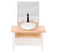 TOBBOMEY 12, Mueble de Baño Pequeño de Madera y Plástico, Decoración de Muebles en Miniatura para Dormitorio y Hogar, Accesorio para Muñecos