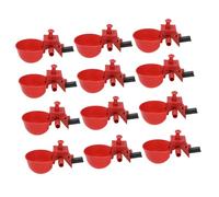 TOBBOMEY 12 Piezas Bebederos Automáticos Ajustables para Aves y Pollos Tazas de Agua Prácticas y Duraderas de Abs para Granjas y Mascotas Control de Agua para y Codornices Color Aleatorio