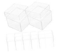 TOBBOMEY 12 piezas Caja para Cuadrada Transparente Reutilizable Contenedores Plásticos para Dulces y Chocolates para Fiestas Bodas y Regalos