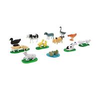 TOBBOMEY 12 Piezas Figuritas de Animales de Granja PVC Juguetes de Animales para Decoración de Pasteles y Fiestas Estimulan la Creatividad Infantil y Aprendizaje Granja