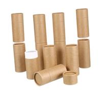 TOBBOMEY 12piezas Tubos De Papel Redondos Para Botellas De Aceites Esenciales Contenedores De Papel Kraft Vacíos Para Almacenar y Envasar Botellas Pequeñas El Hogar