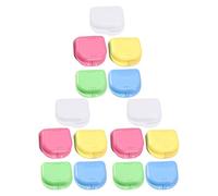 TOBBOMEY 15 Piezas Caja para con Orificios Ventilados Organizador Plástico Resistente para Prótesis Fundas de Alineadores y Protectores Bucales de Unidades para Almacenamiento Portátil