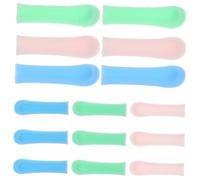 TOBBOMEY 15piezas Fundas Reemplazables Para Cucharas De Limpiar Oídos Accesorios De Visual Para Adultos y Compatibles Cucharas Azules Verdes Rosadas
