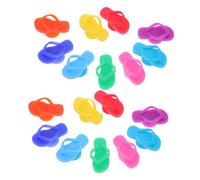 TOBBOMEY 18 Piezas Marcadores de Bebidas de Silicona Forma de Zapatilla con Ventosa Identificadores Flexibles para Copas de Vino Copas de y Flutes Reutilizables para Fiestas y Reuniones