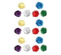 TOBBOMEY 18pcs Mini Sparky Glitter Tinsel Balls Pequeño Pom Ball Cat Jugando Juguetes