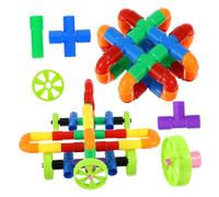 TOBBOMEY 1Juego Bloques de Construcción de Agua para Educativas de Plástico Juguete de Apilamiento con Almacenamiento para Coordinación y Habilidades Prácticas