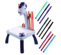 TOBBOMEY 1juego Mesa De Proyección De Dibujo para Niño Niña Mesa De Pintura Estilo Unicornio Juguete Educativo Reutilizable Proyector De Arte para Dibujo y Graffiti para La Creatividad