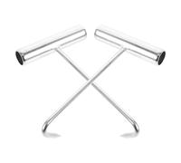 TOBBOMEY 2 Ganchos de Hierro Galvanizado de 15 Cm Mango en T para Carnicería, Gancho para Procesamiento de Carne de Res y Cordero, Herramienta Resistente para Barbacoa y Manejo Industrial