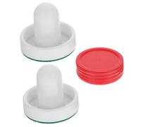 TOBBOMEY 2 Juegos Air Hockey Pushers Plásticos Resistentes para Mesa de Empujadores Ergonómicos para Diversión Casa y Eventos Accesorios de Hockey de Aire para Adultos