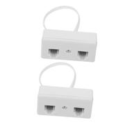 TOBBOMEY 2 piezas Adaptador para Línea Divisor Blanco Diseño Desmontable Portátil para Conexión Múltiple Hogares y Oficinas Señal Estable y Uso Flexible