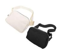TOBBOMEY 2 Piezas Bolsa Cintura Ajustable Mini Fanny Pack Unisex para Running Viaje Senderismo con Cierre Resistente y Sólida Personalizable