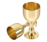 TOBBOMEY 2 piezas Copa Cáliz de Latón Duradera para Ceremonias Religiosas y Ofrendas Capacidad Adecuada para Líquidos Sacramentales Diseño Elegante y Resistente para Uso Templos y Rituales