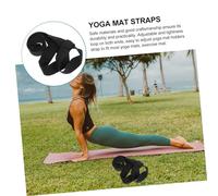 TOBBOMEY 2 piezas Correa Ajustable para Esterilla de Yoga Banda de Resistente para Transporte y Sujeción Portátil para Casa Camping y Exterior Soporte Práctico y Duradero para Alfombra de