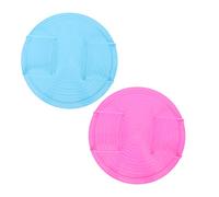 TOBBOMEY 2 Piezas Estante Microondas Doble Capa para Cocinar al Vapor Soporte Multifuncional Seguro Espacio Colores Azul y Rosa para Cocina