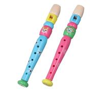 TOBBOMEY 2 Piezas Flauta Dulce Plástica para Instrumento Musical Educativo con Seis Juguete Didáctico para Desarrollo Colores Surtidos Color Aleatorio Color Aleatorio