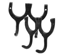 TOBBOMEY 2 Piezas Gancho de Pared Vintage de Hierro Fundido Forma de Herradura de Ganchos Rústicos Resistentes para Colgar Abrigos y Decorar Dormitorios Cocinas y Baños